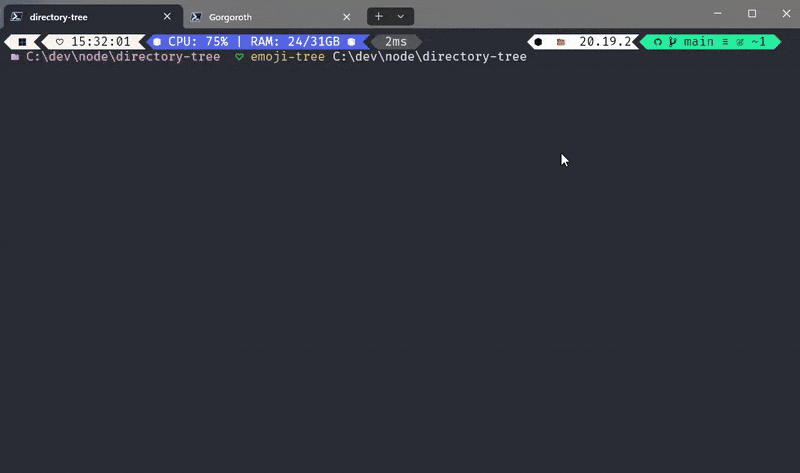 🌳 CLI | Emoji Directory Tree | npm